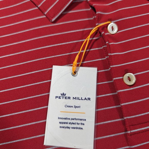 Peter Millar Men`s Summer Comfort Jubilee Performance Jersey Polo Golf Shirt L - Picture 5 of 7